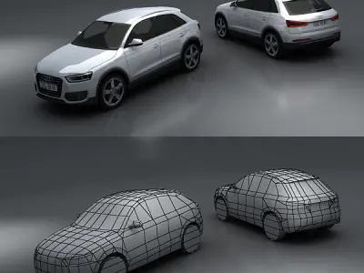 Audi Q3 Low-poly 3D model