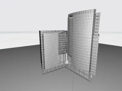 A modern office building Free 3D model