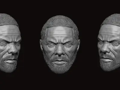 Idris Elba Bloodsport Head Sculpt 3D print model
