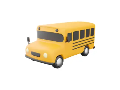 3d school bus cartoon 3D model