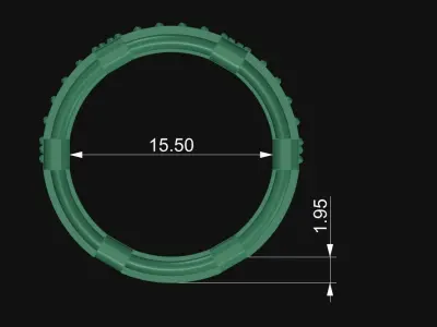 Wedding Jewelry Gold Engagement Ring 3D print model