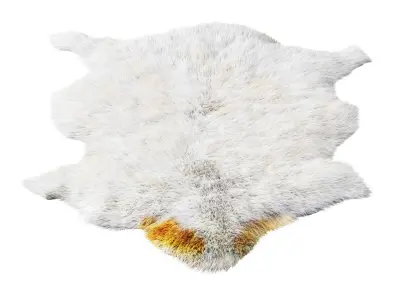 Bedside soft rug 3D model