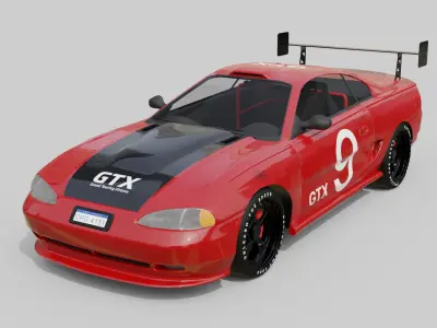 Race Car Realistic and Game Ready Asset Low-poly 3D model