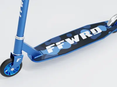 Push Scooter in 3 Colors 3D model