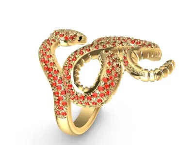 Rings serpenti 3D print model 3D print model