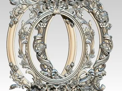 lot of 3 pcs Carved Frame Collection 3D print model