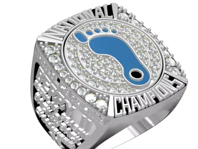 North Carolina Basketball Championship Ring 3D print model