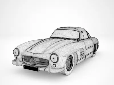 Mercedes Benz 300sl 1955 3D model