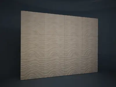 02 GESSO PATTERN 3D WALL Low-poly 3D model