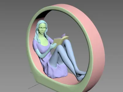 I am a woman sculpture 3D model