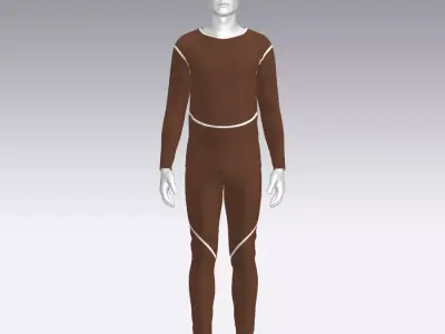 Sport Suit Low-poly 3D model