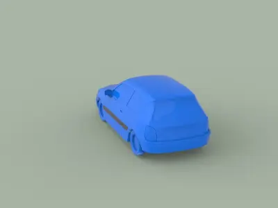 Toyota Starlet 1998 for 3D Print Model and High poly Model 3D print model