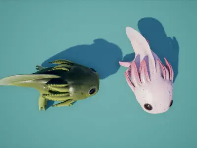 Aksolotl Low-poly 3D model