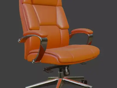 Modern Leather Executive Office Chair High Detail 3D Model PBR 3D model