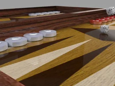 backgammon game 3D model