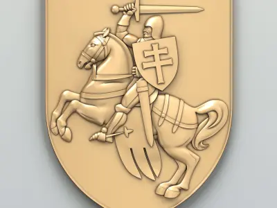 Coat of arms of Belarus Pogonya - type A 3D model