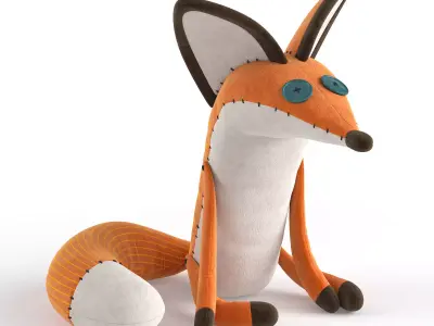 Soft plush toy Mister Fox 3D model