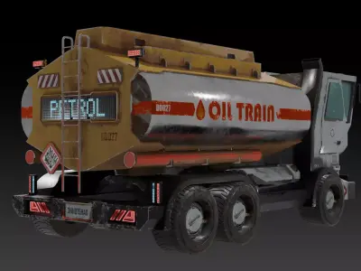 Sci-fi Oil Tanker Low-poly 3D model