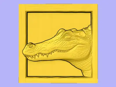 CROCODILO EM MOLDURA  3D model