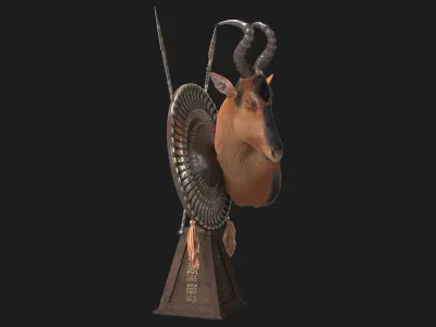 Hartebeest Trophy model 3D model