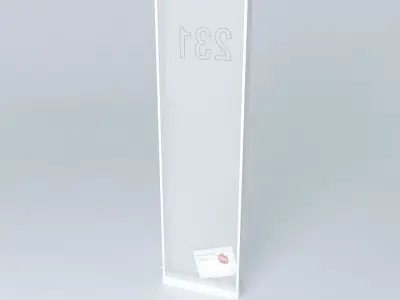 Mailbox wall shelf with number Free 3D model