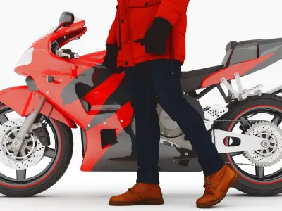Sportive Rider 4K 3D model