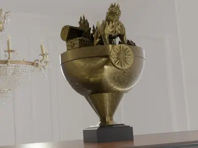 American Bully Trophy 3D print model