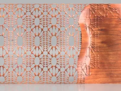 Wavy wall partition lu design 3D model