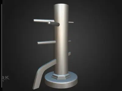 Wing Chun Training Dummy Low-poly 3D model