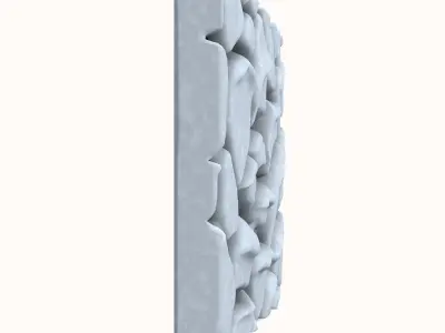 Layered Slate Rock Wall Component 3D model