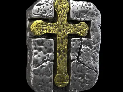 Pendant jewelry Jesus cross vol3  3D print model
