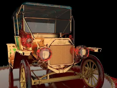 Antique car 3D model