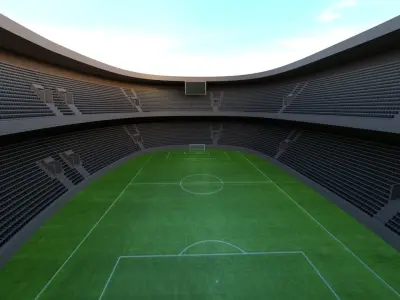 Football Stadium Low-poly 3D model 3