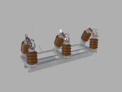 Medium voltage disconnecting switch - ROS6-20 Free 3D model