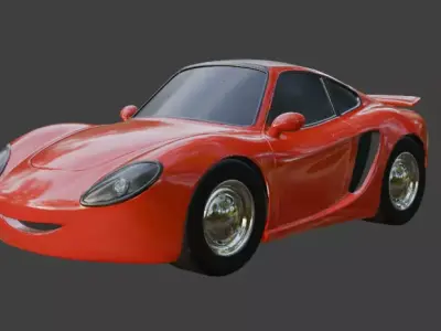 Red Sports Car for 3D Print 3D print model