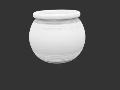 Tiny Decorative Flower Pot for 3D print Low-poly 3D model