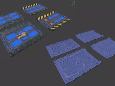 Antigravity Racing Ship 3D Model - B Low-poly 3D model