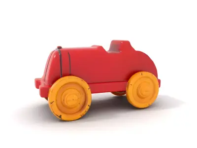 Vintage Red Racer model pack Low-poly 3D model