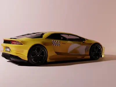 Supercar Concept Model Low-poly 3D model