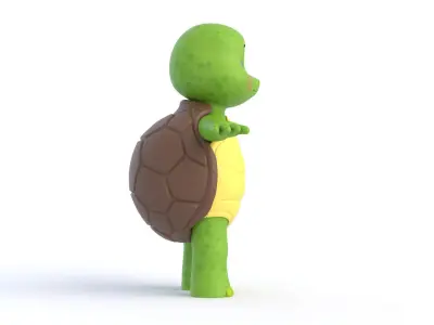 Cartoon Tortoise Low-poly 3D model
