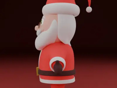 Santa Claus 3D model for 3D print Christmas model 3D print model