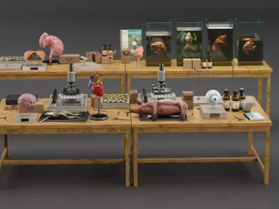 Biological Specimen Laboratory Equipment 3D model