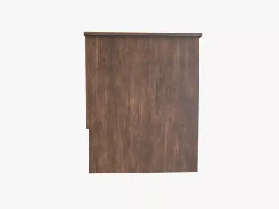 Pedestal Wooden Office Desk 3D model