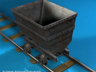 Mine cart 3D model