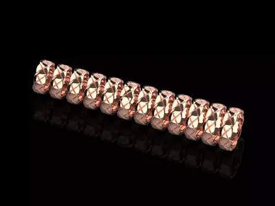 Coco Crush rings in different sizes 15 - 20-5 3D Model Pack