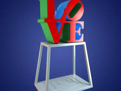 Philadelphia LOVE Sign 3D model