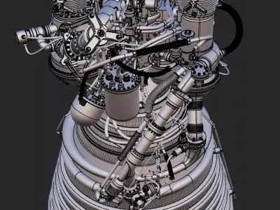 Rocketdyne J-2 Rocket Engine 3D print model