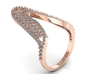 Jewelry Diamond Ring 3D Print Model 3D print model 19