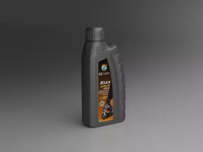 Realistic 3D Bike Engine Oil Bottle  High Quality Model 3D model