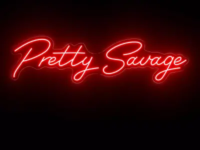 Pretty Savage Neon Sign 3D model